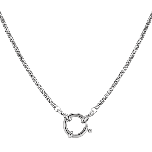 Collier à maillons ajustable en acier inoxydable plaqué or jaune, motif inspiration
