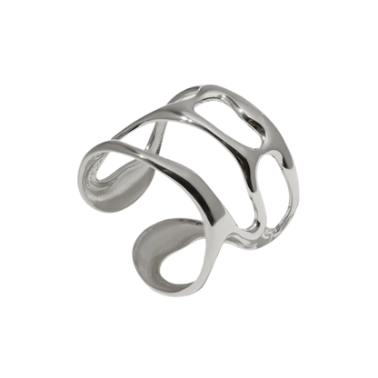 Bague Infinite Vibe Fashion en acier inoxydable, taille ajustable