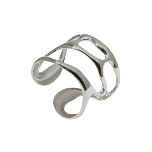 Bague Infinite Vibe Fashion en acier inoxydable, taille ajustable