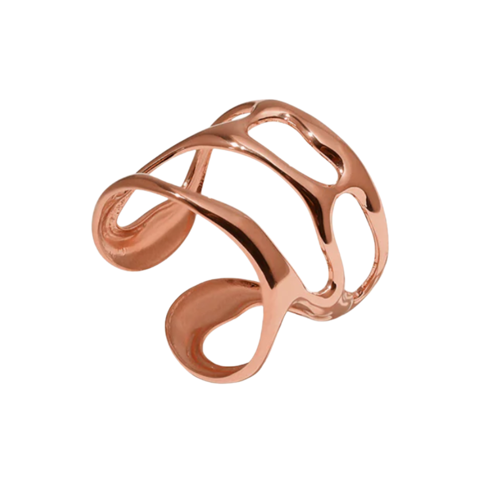 Bague Infinite Vibe Fashion en acier inoxydable, taille ajustable