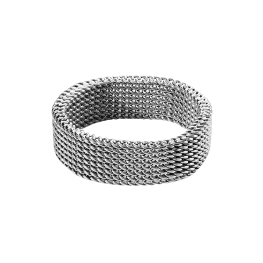 Bague tressée Woven Dream en acier inoxydable plaqué or