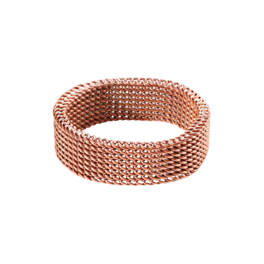 Bague tressée Woven Dream en acier inoxydable plaqué or
