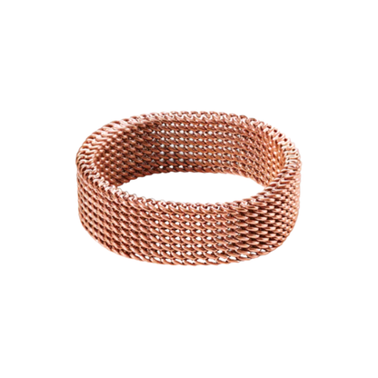 Bague tressée Woven Dream en acier inoxydable plaqué or