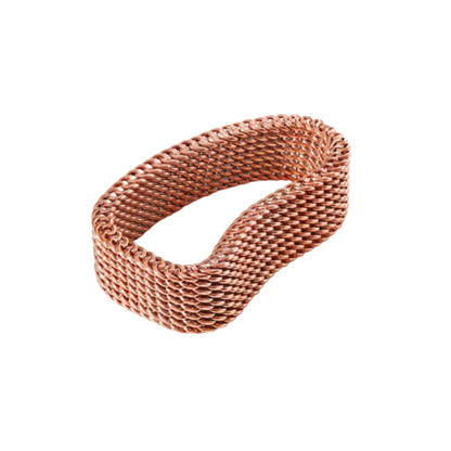 Bague tressée Woven Dream en acier inoxydable plaqué or