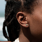 Boucles d'oreilles puces en péridot naturel de 4 mm, argent sterling 925, pierre de naissance d'août