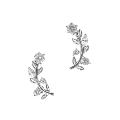 Boucles d'oreilles éthérées à motif de feuilles
