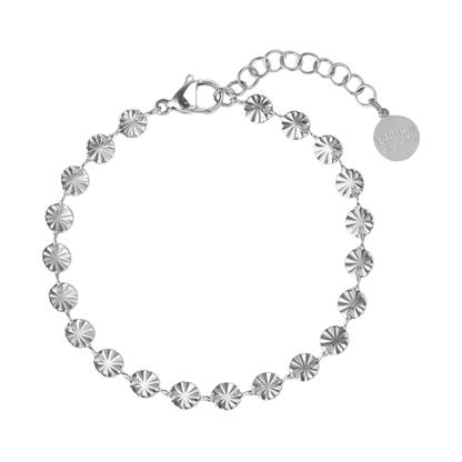Bracelet Fleur Pleine Floraison en acier inoxydable plaqué or