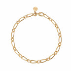 Bracelet à breloques en argent sterling plaqué or 18 carats, 20 cm, à maillons clipsables ajustables