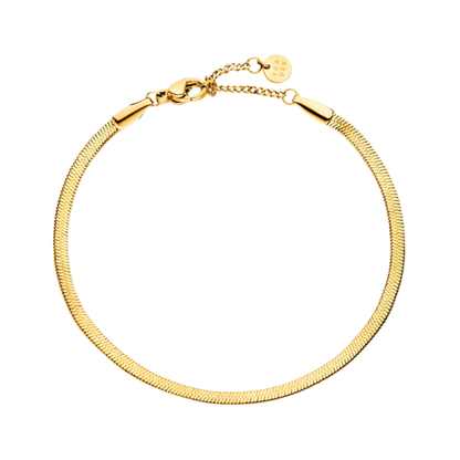 Bracelet chaîne serpent en acier inoxydable plaqué or