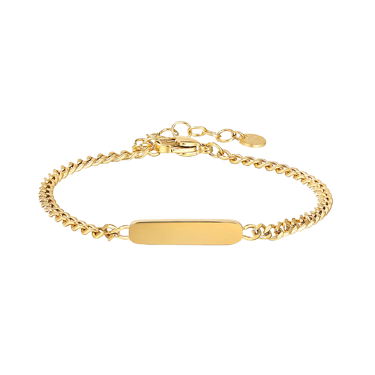 Bracelet minimaliste en acier inoxydable plaqué or 18 carats