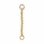 Chaîne d'extension en argent sterling plaqué or, 2,5 cm ou 5 cm, pour pendentifs à clip