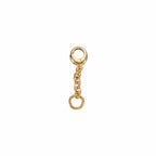 Chaîne d'extension en argent sterling plaqué or, 2,5 cm ou 5 cm, pour pendentifs à clip