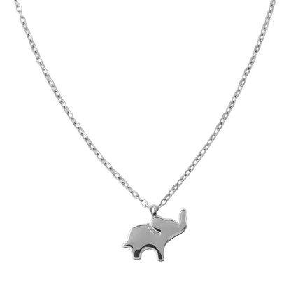 Collier Rêve d'Éléphant en acier inoxydable plaqué or jaune 18 carats