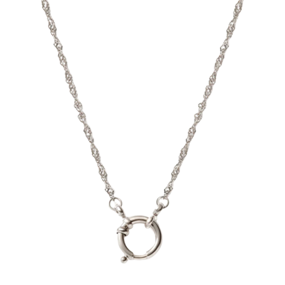 Collier à chaîne spirale ajustable en acier inoxydable plaqué or jaune 18 carats