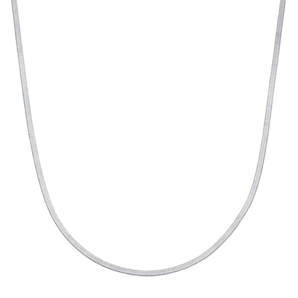 Collier élégant à maillons serpent en acier inoxydable plaqué or jaune 18 carats