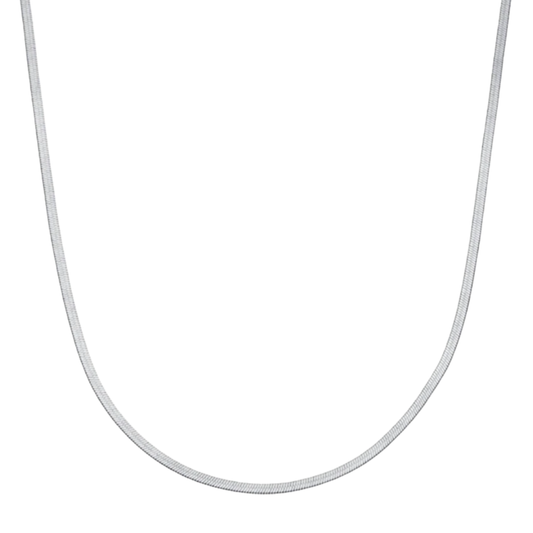 Collier élégant à maillons serpent en acier inoxydable plaqué or jaune 18 carats