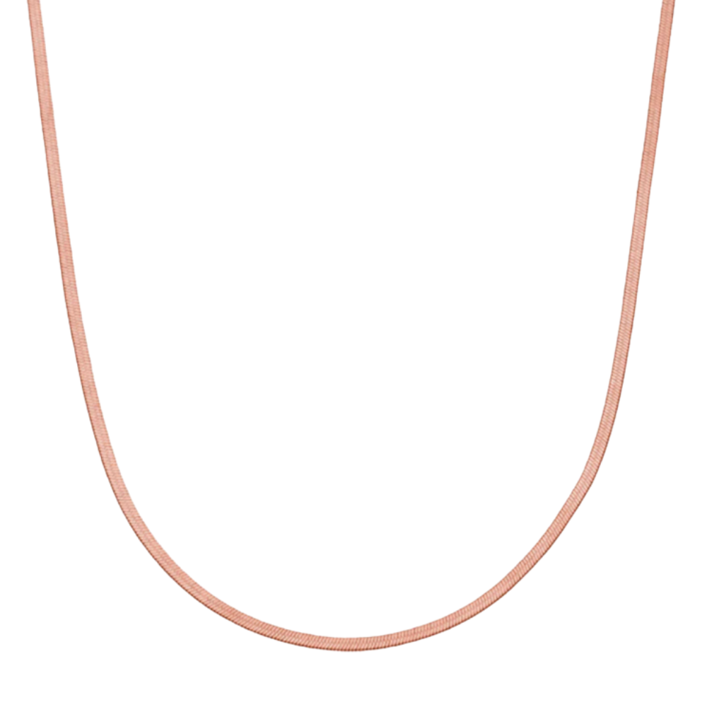 Collier élégant à maillons serpent en acier inoxydable plaqué or jaune 18 carats