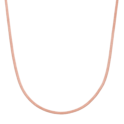 Collier élégant à maillons serpent en acier inoxydable plaqué or jaune 18 carats