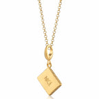 Collier pendentif biscuit en argent sterling plaqué or, breloque de 13 mm, longueur 40 cm, 45 cm ou 61 cm