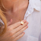 Collier pendentif biscuit en argent sterling plaqué or, breloque de 13 mm, longueur 40 cm, 45 cm ou 61 cm