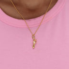 Collier pendentif chausson de ballet – Argent sterling 925 recyclé plaqué or 18 carats – Pendentif chausson de pointe 3D